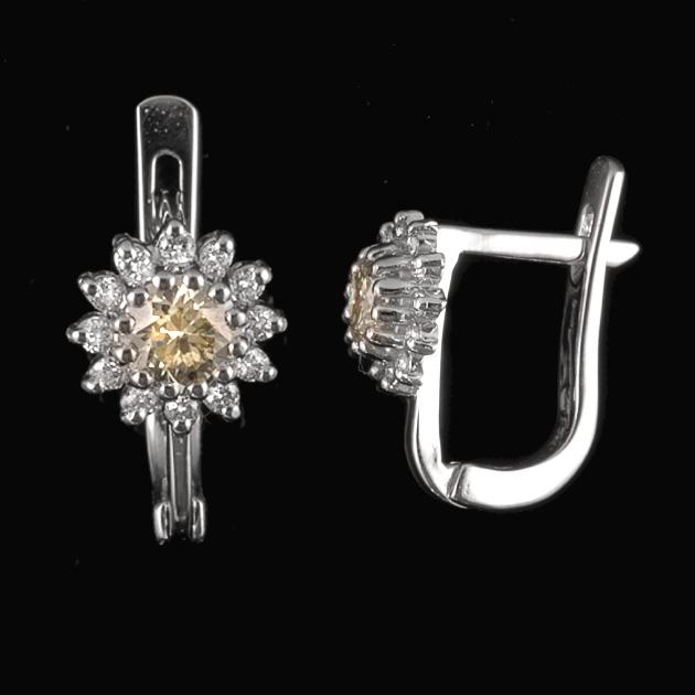 עגילי יהלומים - ED-2097 A